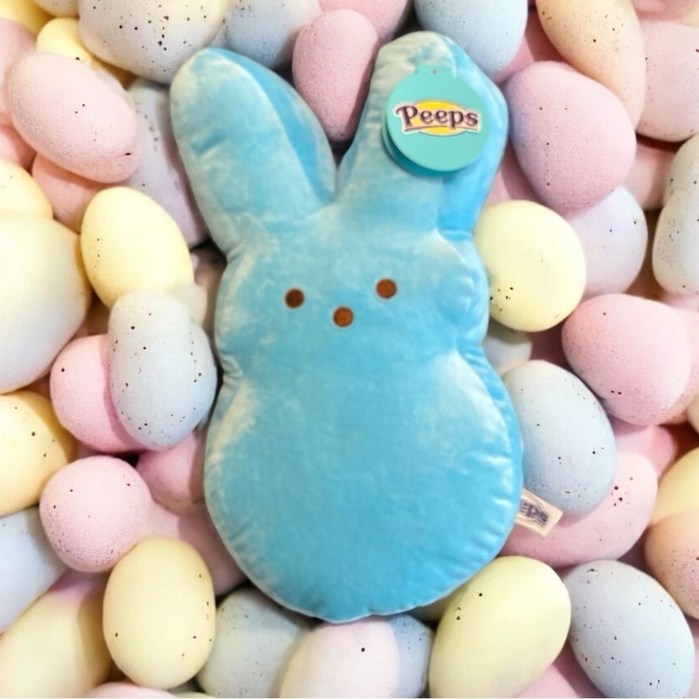 NWT PEEPS JUMBO 15β PLUSHIES WITH OWNERSHIP TAGS BLUE PEEP